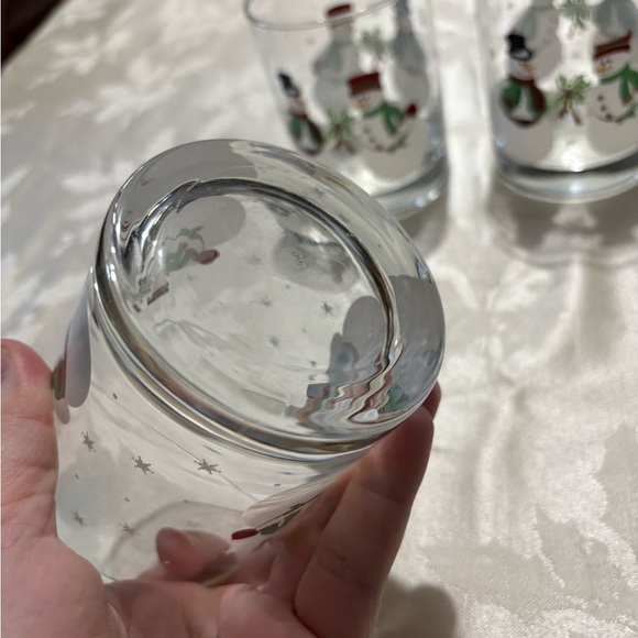 Snowman Themed Glass Tumblers Set of 3 - Picture 5 of 7